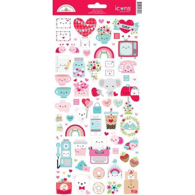 Doodlebugs Lots Of Love Sticker - Icons Cardstock Stickers